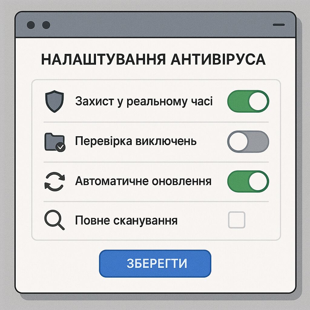 Налаштування антивіруса